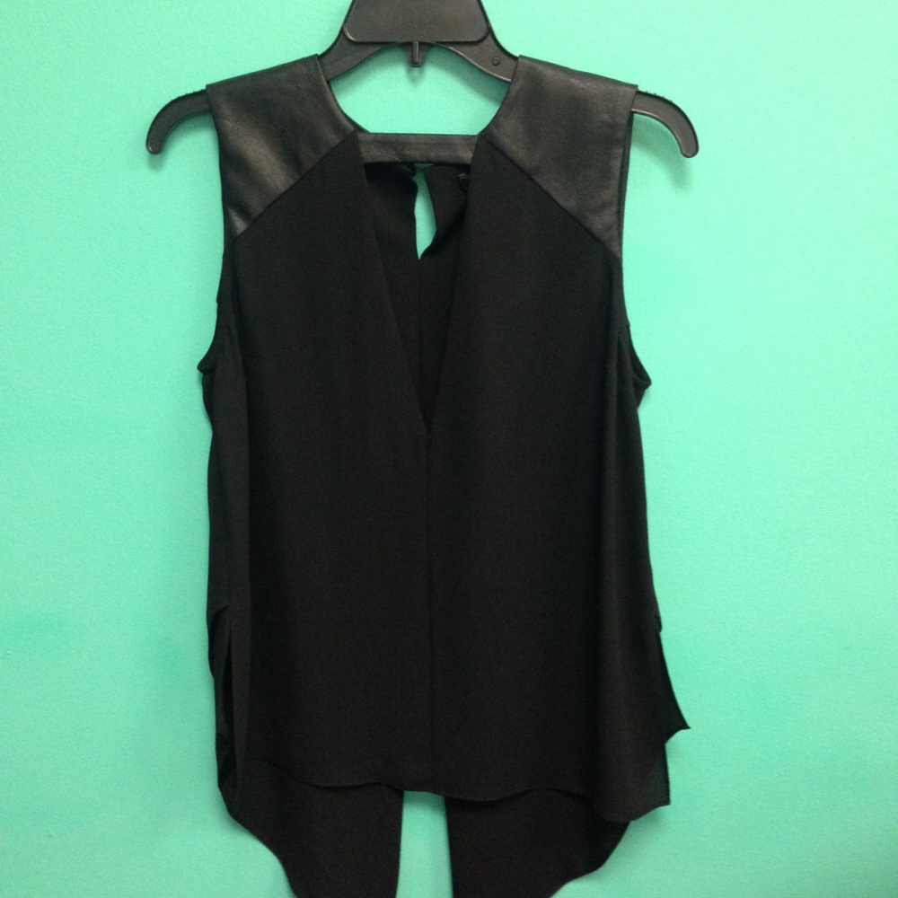 BCBG Max Azria Black asymmetrical top